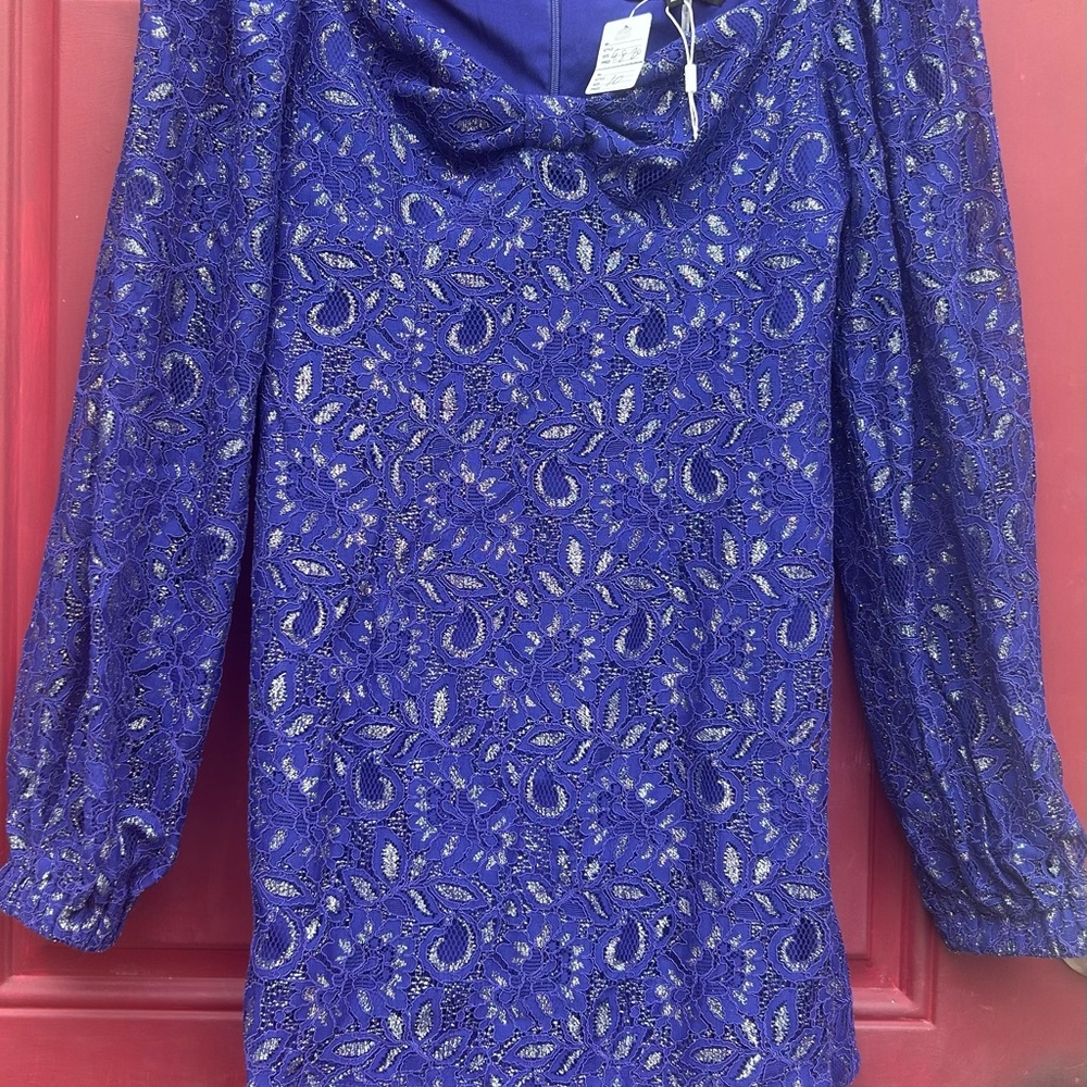 Endless Rose purple Lace mini Dress long sleeve size XS